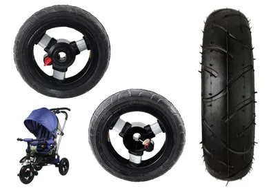 Lean Cars, plastikowe koło z gumową oponą, pompowane, pro700, przednie