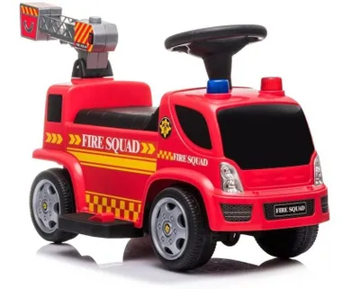 Lean Cars, straż pożarna, jeździk na akumulator z armatką na bańki mydlane
