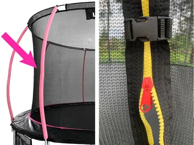 Lean Sport, Max, siatka wewnętrzna do trampoliny, różowa, 8ft