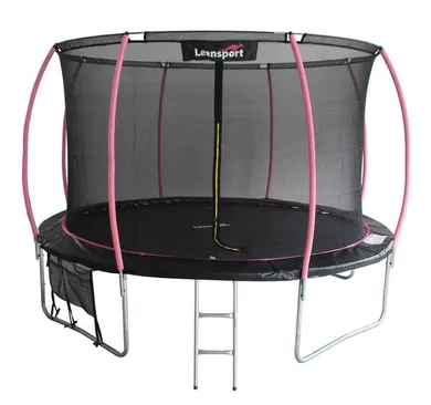 Lean Sport, Max, trampolina, 12ft, czarno-różowa