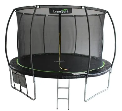 Lean Sport, Max, trampolina, 14ft, czarno-zielona