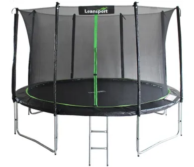 Lean Sport, Pro, trampolina, 14ft, czarno-zielona