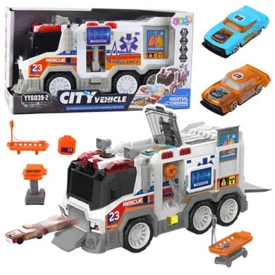 Lean Toys, ambulans na napęd, światło i dźwięk