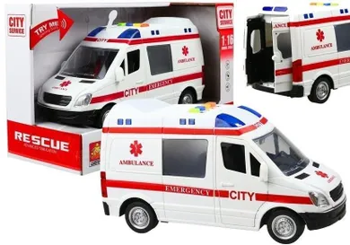 Lean Toys, Ambulans, pojazd ratunkowy, światło i dźwięk