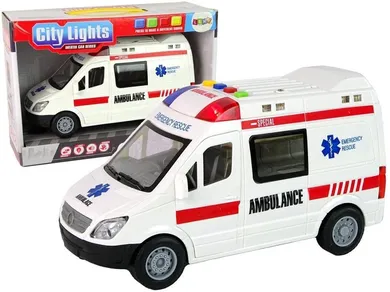 Lean Toys, Ambulans, pojazd ratunkowy z napędem frykcyjnym