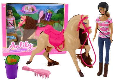 Lean Toys, Anlily, lalka dżokejka, 30 cm