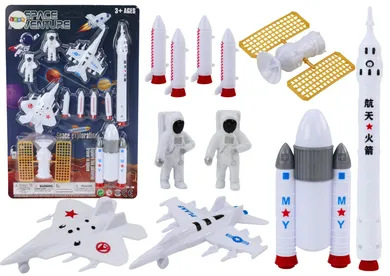 Lean Toys, astronauci rakiety, zestaw figurek kosmicznych, 11 elementów