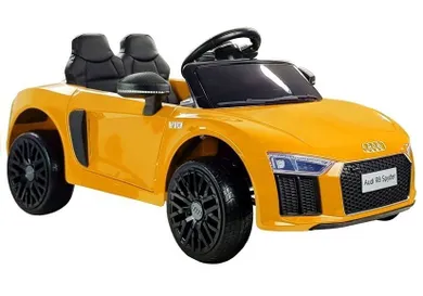 Lean Toys, Audi R8 Spyder, pojazd na akumulator, żółty