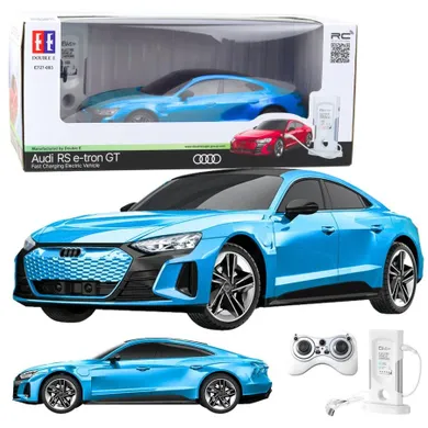 Lean Toys, Audi rs e-tron gt, pojazd zdalnie sterowany, niebieski, 1:14