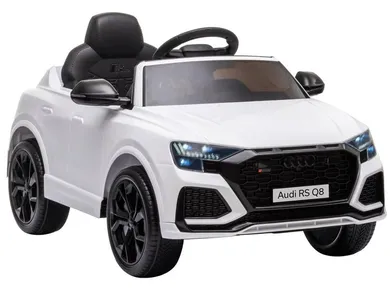 Lean Toys, Audi RS Q8, pojazd na akumulator, biały