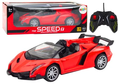 Lean Toys, auto sportowe, pojazd zdalnie sterowany, 1:18 czerwony