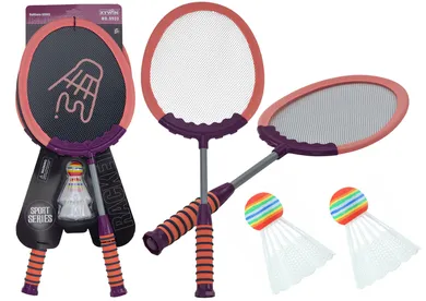 Lean Toys, Badminton, zestaw do gry, różowy