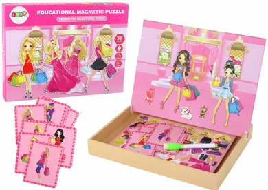 Lean Toys, Barbie, puzzle magnetyczne