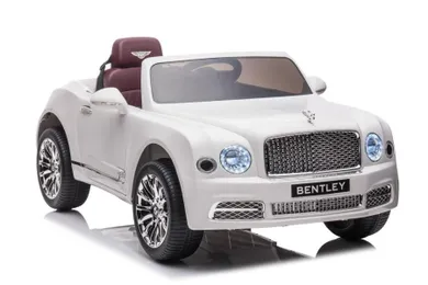 Lean Toys, Bentley Mulsanne, pojazd na akumulator, biały