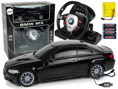 Lean Toys, BMW M3, pojazd zdalnie sterowany, czarny, 1:18