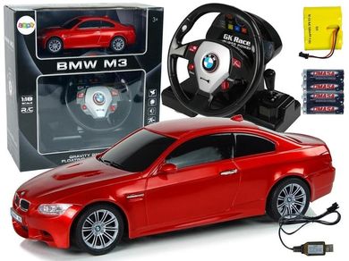 Lean Toys, BMW M3, pojazd zdalnie sterowany, czerwony, 2.4G, 1:18