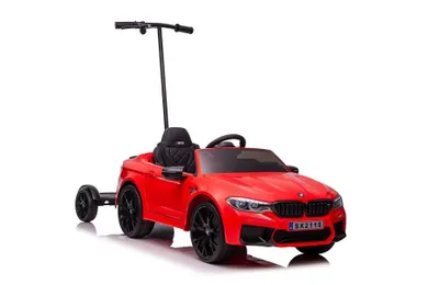 Lean Toys, BMW M5, pojazd na akumulator z platformą dla rodzica, czerwony lakierowany