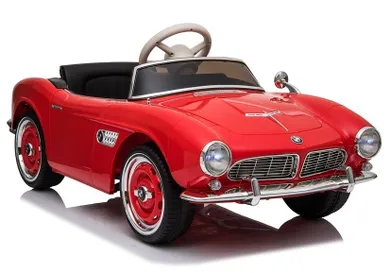 Lean Toys, BMW Retro, pojazd na akumulator, czerwony lakierowany