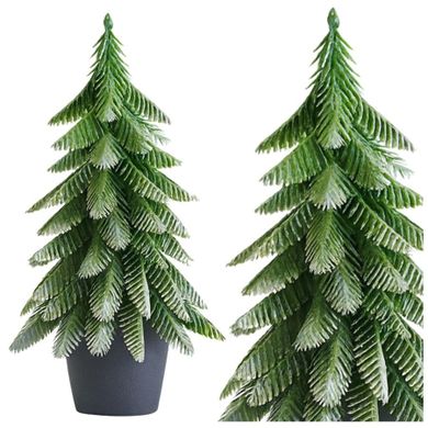 Lean Toys, choinka ozdobna, srebrne wykończenie, 22-10 cm