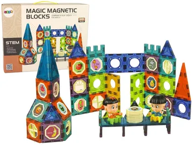 Lean Toys, diabelski młyn, klocki magnetyczne 3D, 98 elementów