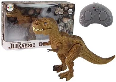 Lean Toys, Dinozaur, Tyranozaur, zdalnie sterowany, ze światłem i dźwiękiem, brązowy