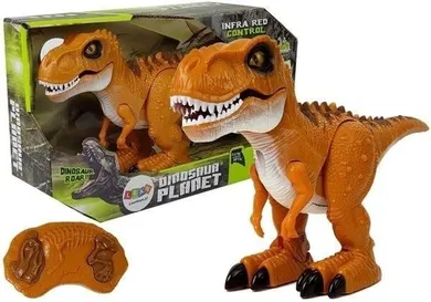 Lean Toys, dinozaur zdalnie sterowany, brązowy