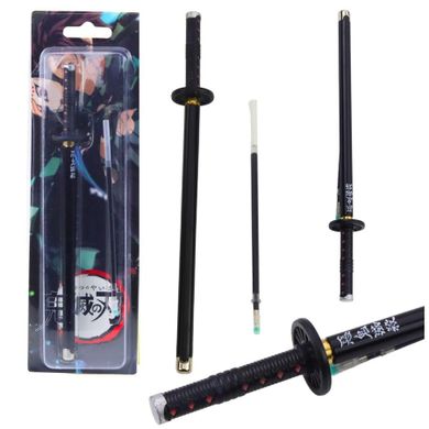 Lean Toys, długopis metalowy, miecz katana anime, czarny z wymiennym wkładem, czarny