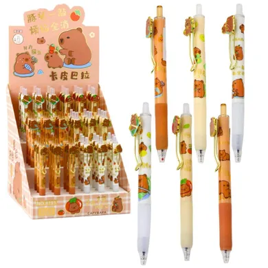 Lean Toys, długopis żelowy kapibara niebieski tusz 0.5mm, 14 cm, 1 szt.