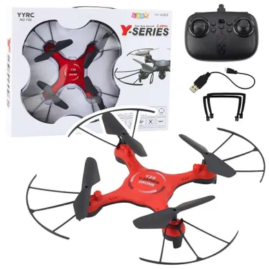 Lean Toys, dron Y20 UFo R/C światła obrotowy czerwony