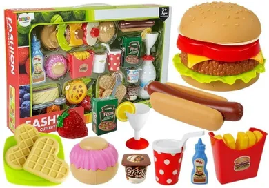 Lean Toys, fast food, zestaw kuchenny z akcesoriami