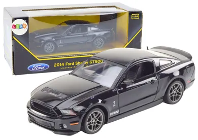 Lean Toys, ford shelby gt500, pojazd sportowy, czarny, 1:24