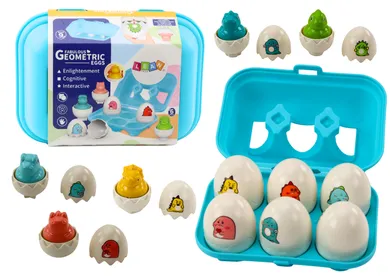Lean Toys, geometryczne jaja dinozaurów, 6 szt.