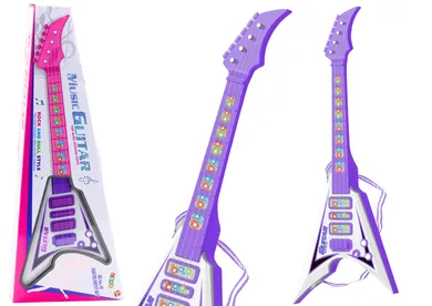 Lean Toys, gitara elektryczna, interaktywna, fioletowa