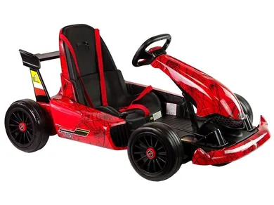 Lean Toys, Gokart Spider, pojazd na akumulator, czerwony lakierowany