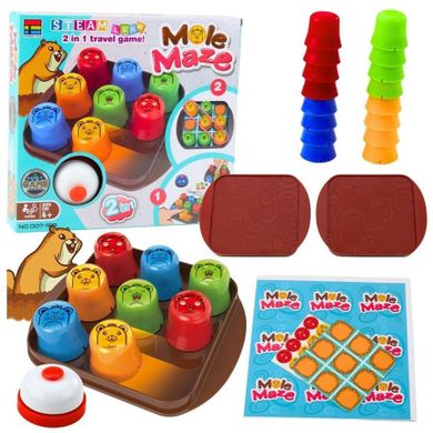 Lean Toys, gra zręcznościowa, 2w1 mole maze