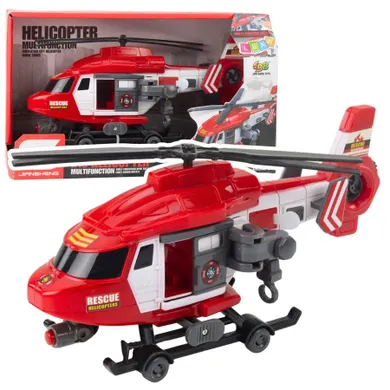 Lean Toys, helikopter ratunkowy, pojazd interaktywny, 1:16