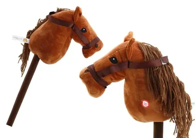 Lean Toys, Hobby Horse, konik na kiju, długowłosy, brązowy