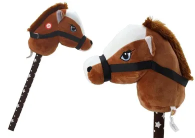 Lean Toys, Hobby Horse, konik na kiju, krótkowłosy, ciemnobrązowy