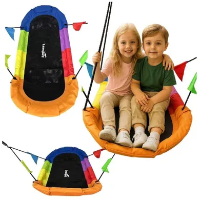 Lean Toys, huśtawka ogrodowa bocianie gniazdo, prostokątna