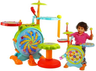 Lean Toys, Interaktywna perkusja Jazz Drum dla malucha
