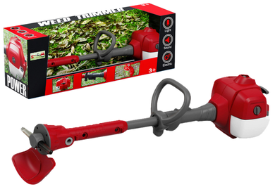 Lean Toys, interaktywna podkaszarka do ogrodu, czerwona