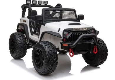 Lean Toys, Jeep JC666, pojazd na akumulator, biały