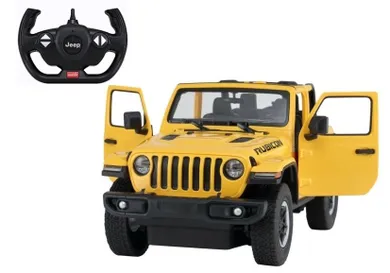 Lean Toys, Jeep Wrangler Rrubicon, pojazd zdalnie sterowany, żółty, 1:14