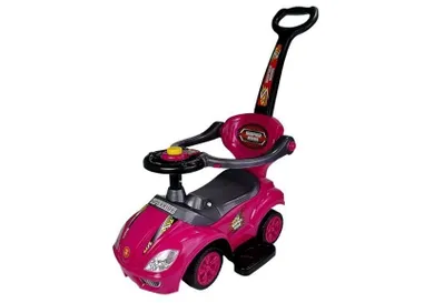 Lean Toys, jeździk z pchaczem, różowy