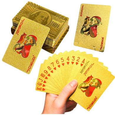 Lean Toys, karty do gry, złote banknoty