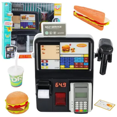 Lean Toys, kasa sklepowa samoobsługowa z terminalem i akcesoriami, interaktywna