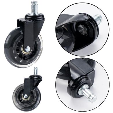 Lean Toys, kauczukowe kółko do fotela, przezroczyste ciche, 1 szt.