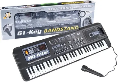 Lean Toys, keyboard MQ-6102 z mikrofonem, 61 klawiszy