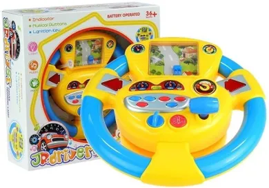 Lean Toys, kierownica z dźwiękiem, zabawka interaktywna