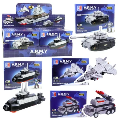 Lean Toys, klocki konstrukcyjne, Armia Wojsko Militarne Środki Transportu Robot, 2w1